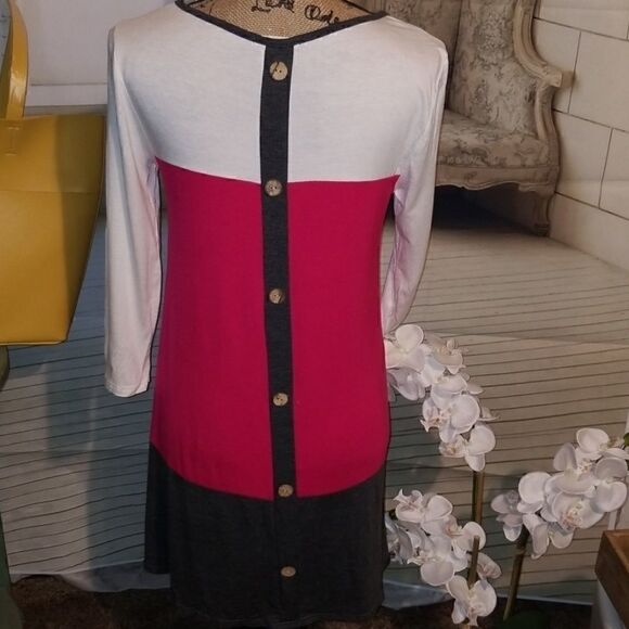 Mon Ami Color Block Dress Size S - Picture 4 of 6